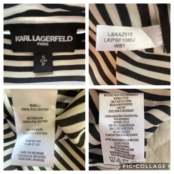 Karl Lagerfeld Oversized Ruffle Top with Cap Sleeves Size Small - Picture 14 of 15